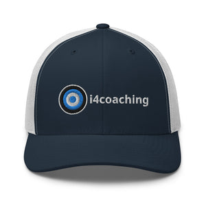 i4 coaching printed black trucker hat for men and women